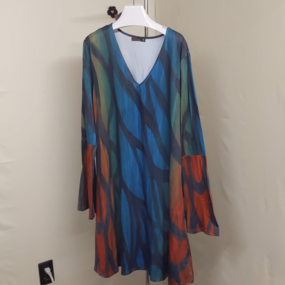 🍎 Azalea Abstract Tunic Dress 4XL NWT